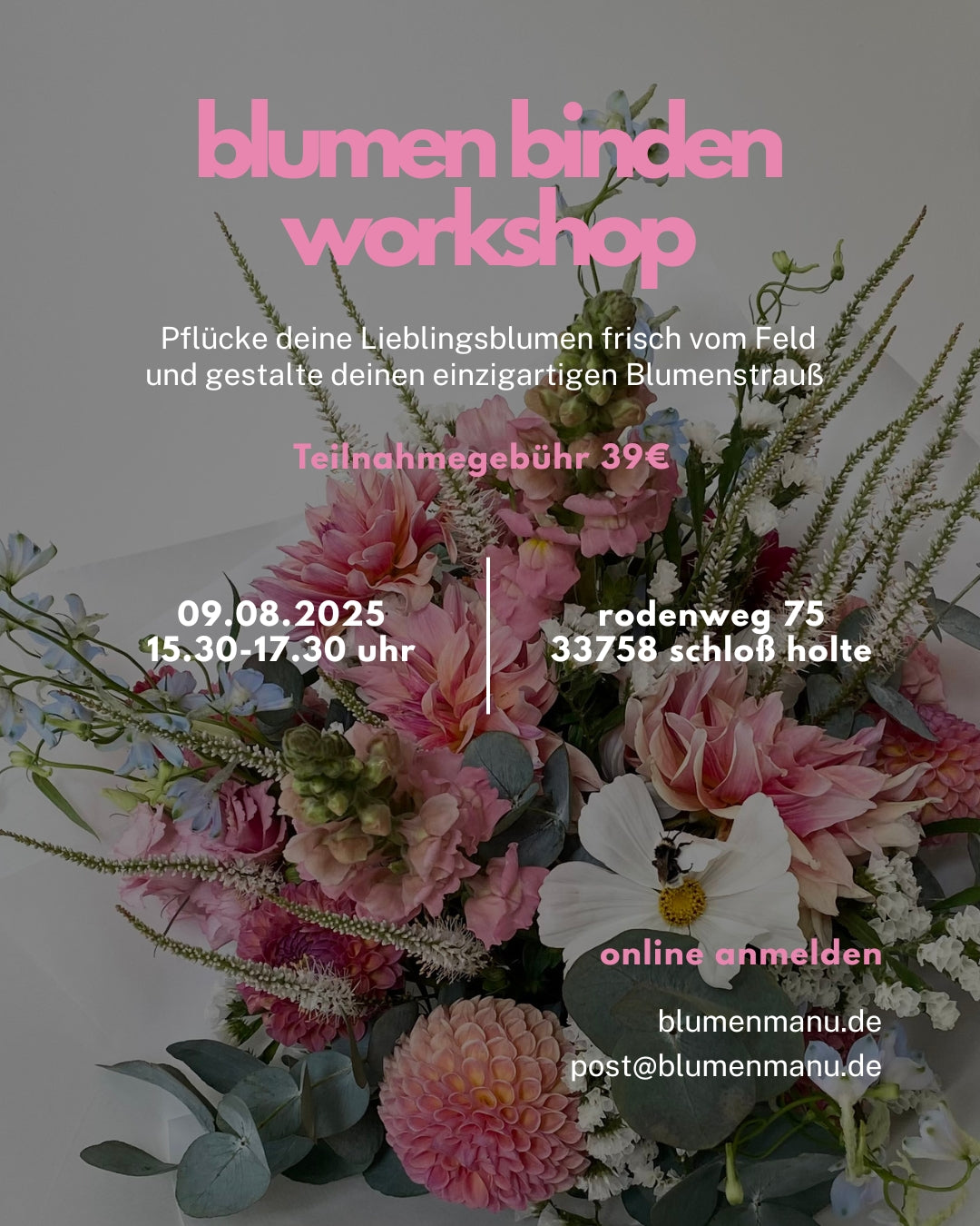 Workshop Blumen binden 09.08.25 - Schloß Holte-Stukenbrock