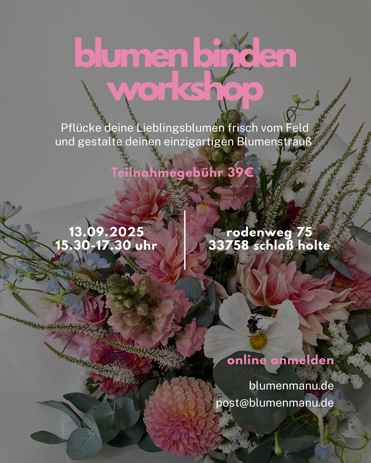 Workshop Blumen binden 13.09.25 - Schloß Holte-Stukenbrock