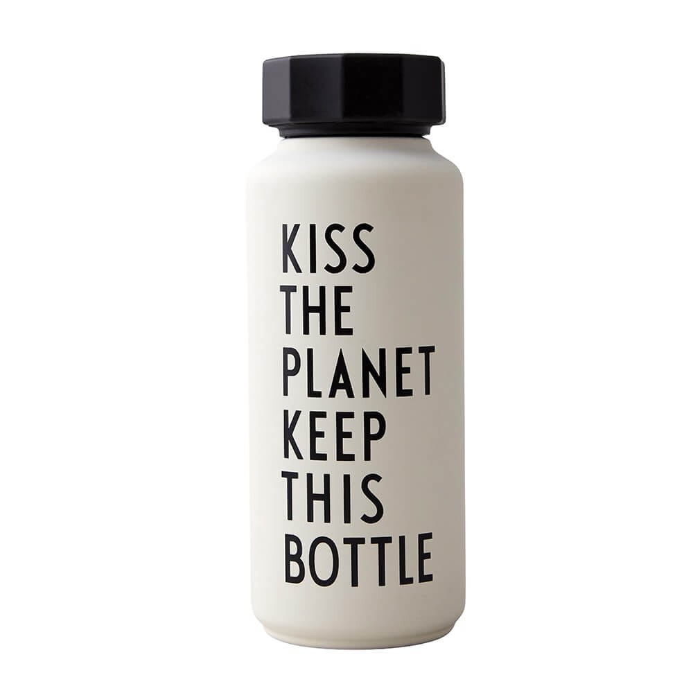 Thermoflasche von Design Letters, weiß
