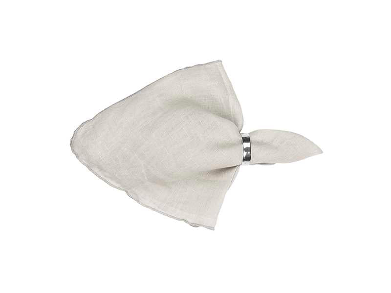 Leinenserviette Gracie, Broste Copenhagen, grau/mint