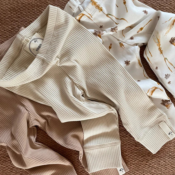 Leggings, Birk, saga copenhagen, Größe 50/56, creme/grau