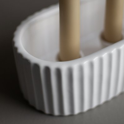 Kerzenhalter, Stripe, dbkd, shiny white