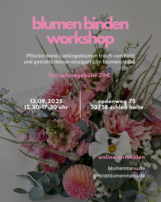 Workshop Blumen binden 13.09.25 - Schloß Holte-Stukenbrock