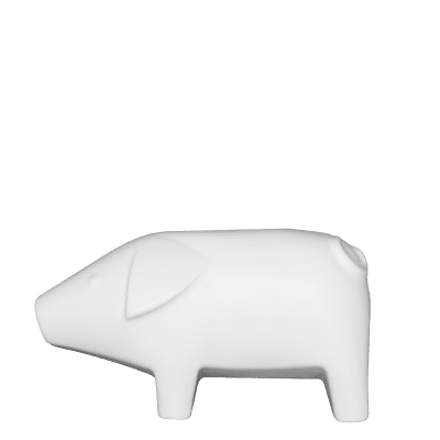 Dekoschwein, Swedish Pig, dbkd, large, white