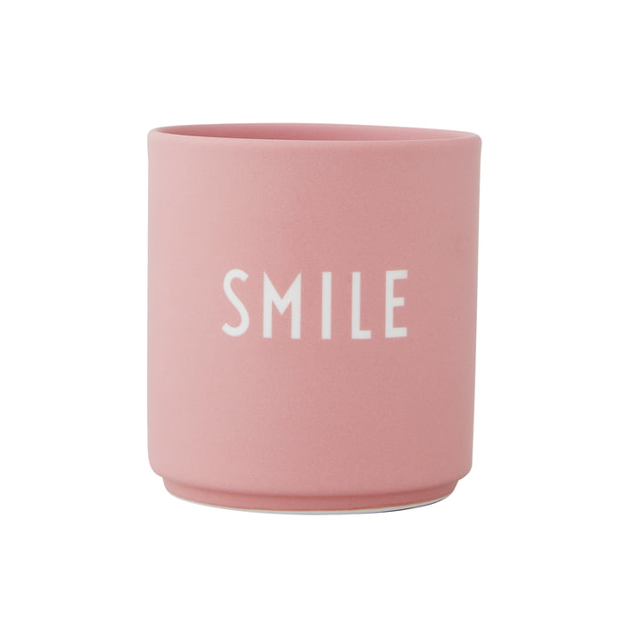 Favourite Cup, Design Letters, Smile, rosa