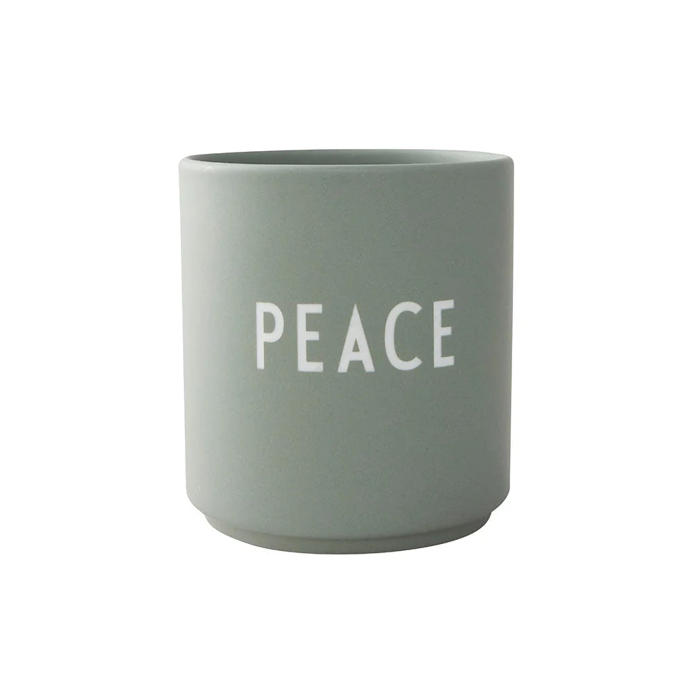 Favourite Cup, Design Letters, Peace, grün