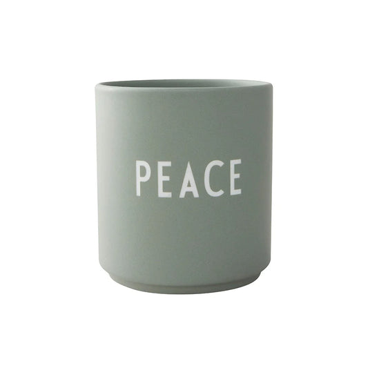 Favourite Cup, Design Letters, Peace, grün