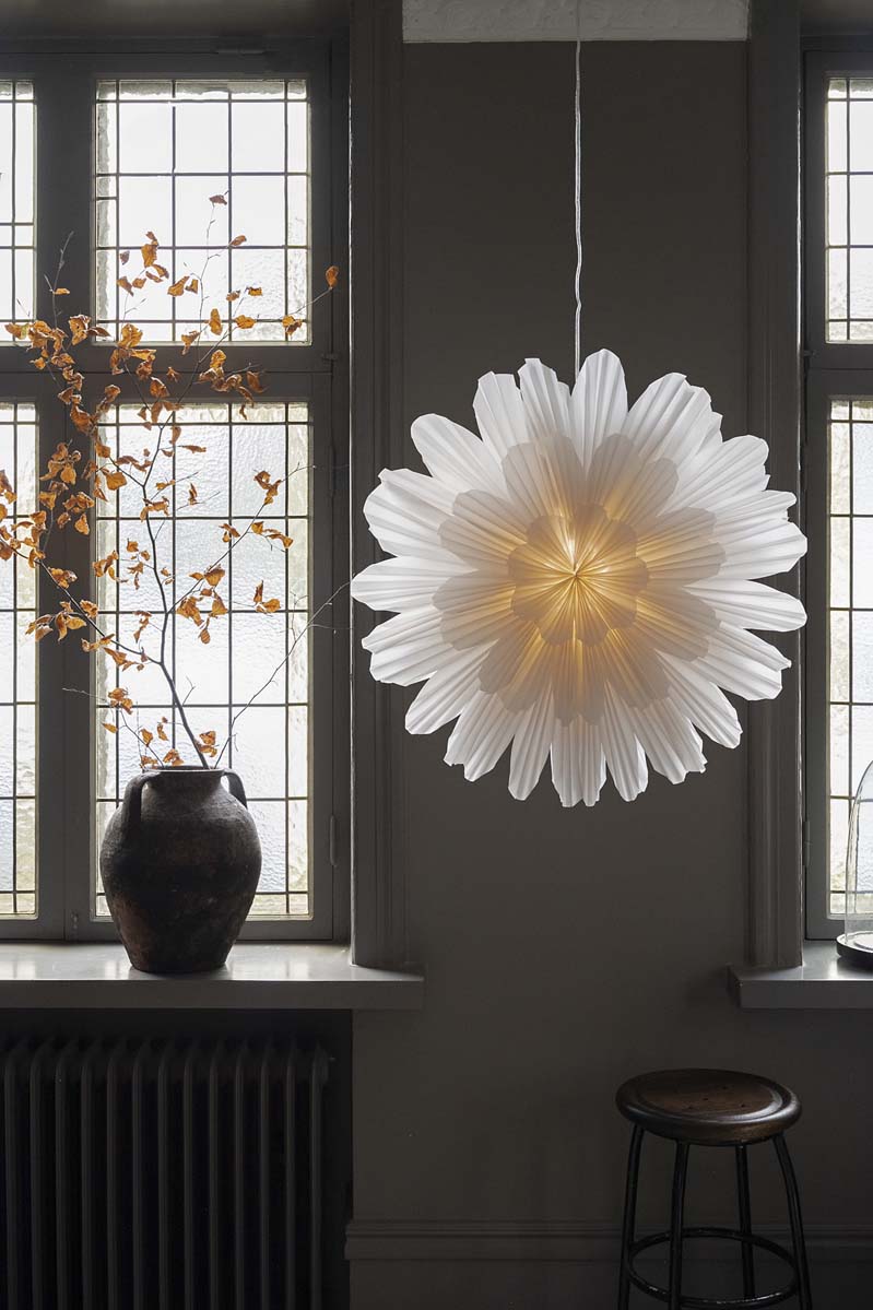 Leuchtstern Snöblomma 68, Watt&Veke, weiß