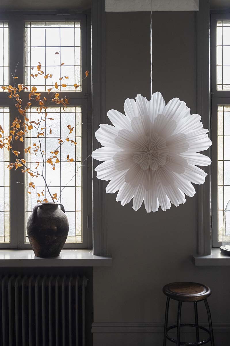 Leuchtstern Snöblomma 68, Watt&Veke, weiß